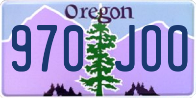OR license plate 970JOO
