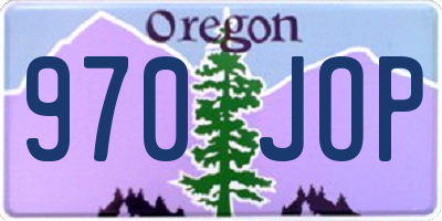 OR license plate 970JOP