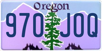 OR license plate 970JOQ