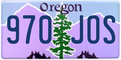 OR license plate 970JOS