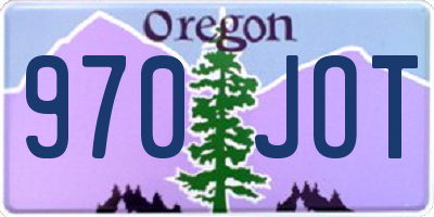 OR license plate 970JOT