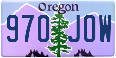 OR license plate 970JOW