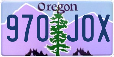 OR license plate 970JOX
