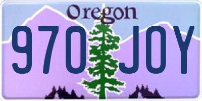 OR license plate 970JOY