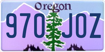 OR license plate 970JOZ