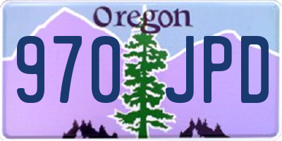 OR license plate 970JPD
