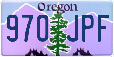 OR license plate 970JPF