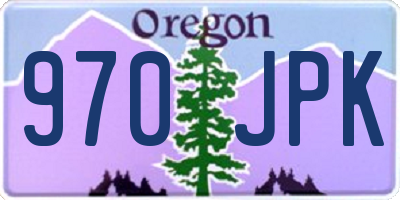OR license plate 970JPK
