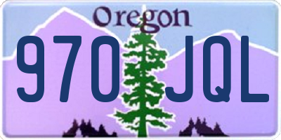 OR license plate 970JQL