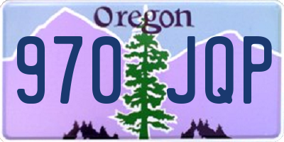 OR license plate 970JQP
