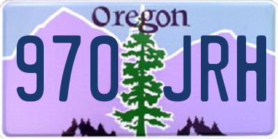 OR license plate 970JRH