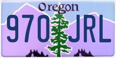 OR license plate 970JRL