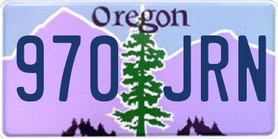 OR license plate 970JRN