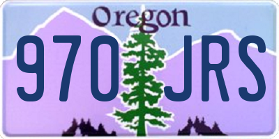 OR license plate 970JRS