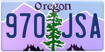 OR license plate 970JSA