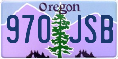 OR license plate 970JSB