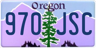 OR license plate 970JSC