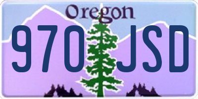 OR license plate 970JSD