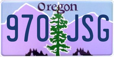 OR license plate 970JSG