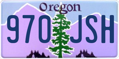 OR license plate 970JSH