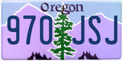 OR license plate 970JSJ