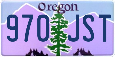 OR license plate 970JST