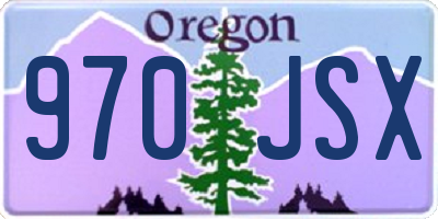 OR license plate 970JSX