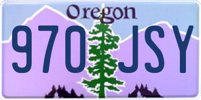 OR license plate 970JSY