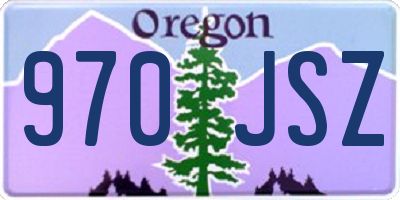 OR license plate 970JSZ