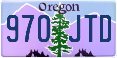 OR license plate 970JTD