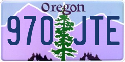 OR license plate 970JTE