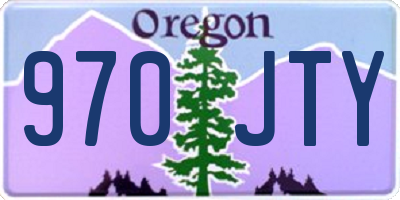 OR license plate 970JTY