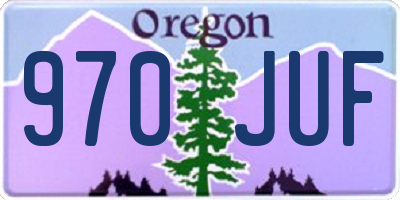 OR license plate 970JUF