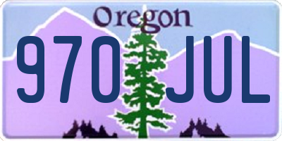 OR license plate 970JUL