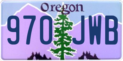 OR license plate 970JWB
