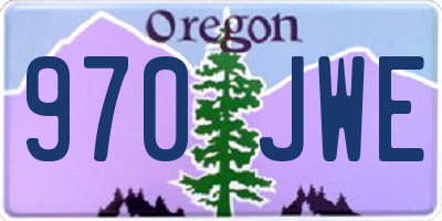 OR license plate 970JWE