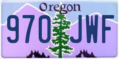 OR license plate 970JWF