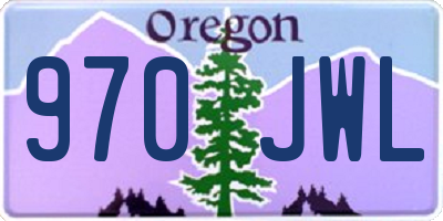 OR license plate 970JWL