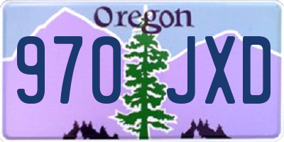 OR license plate 970JXD