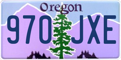 OR license plate 970JXE