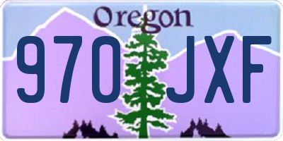 OR license plate 970JXF