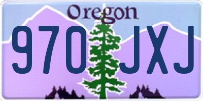 OR license plate 970JXJ