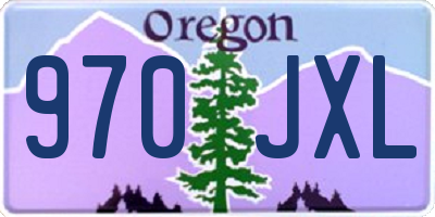 OR license plate 970JXL