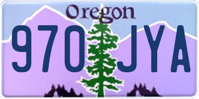 OR license plate 970JYA