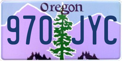 OR license plate 970JYC