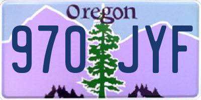OR license plate 970JYF