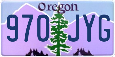 OR license plate 970JYG