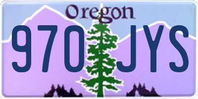 OR license plate 970JYS