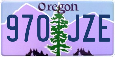 OR license plate 970JZE