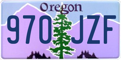 OR license plate 970JZF